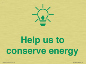 Help us to conserve energy 
